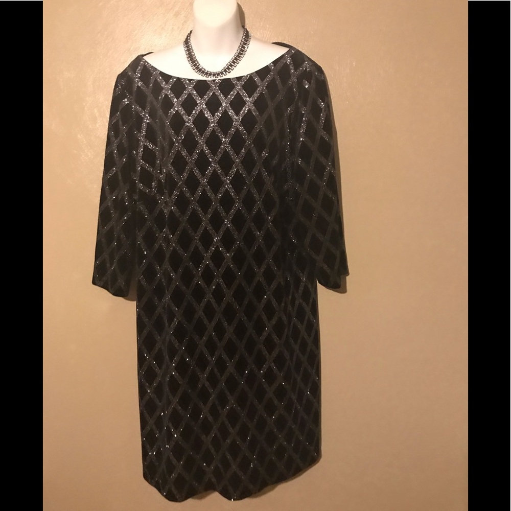 J H Evenings velour evening dress